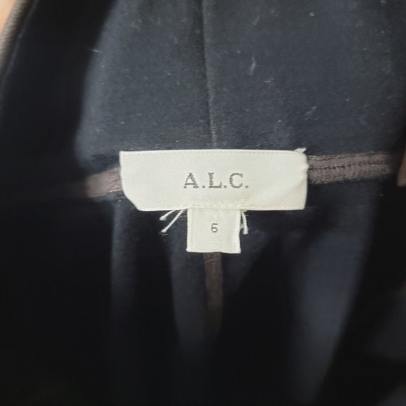 A.L.C Size 6 Brown Faux Leather Leggings Zipper Ankle Women's Leggings‎ - Picture 6 of 7
